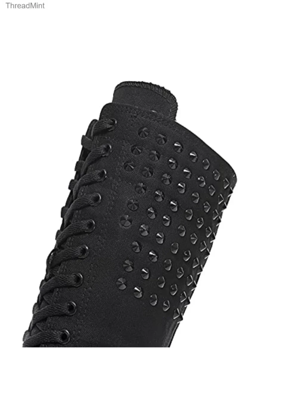 Canvas Knee High Lace Up Platform Boots Punk Style